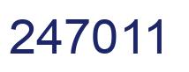 Number 247011 blue image