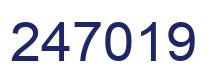 Number 247019 blue image