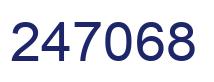 Number 247068 blue image