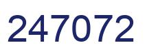 Number 247072 blue image