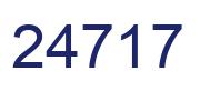 Number 24717 blue image