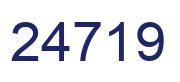 Number 24719 blue image