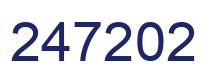 Number 247202 blue image