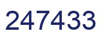 Number 247433 blue image
