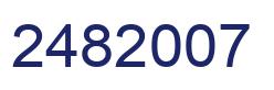 Number 2482007 blue image
