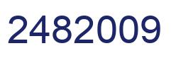 Number 2482009 blue image