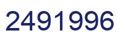 Number 2491996 blue image