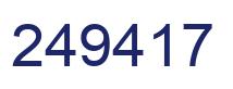 Number 249417 blue image