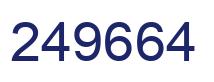 Number 249664 blue image
