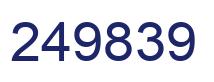 Number 249839 blue image