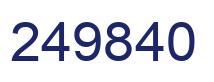 Number 249840 blue image