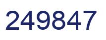 Number 249847 blue image