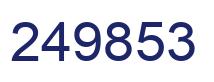 Number 249853 blue image