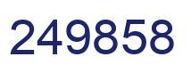 Number 249858 blue image