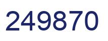 Number 249870 blue image