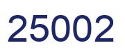 Número 25002 imagen azul