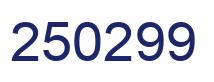 Number 250299 blue image