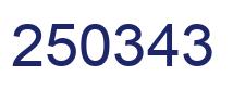 Number 250343 blue image