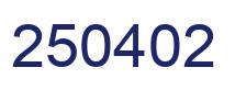 Number 250402 blue image