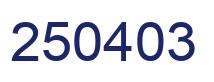 Number 250403 blue image