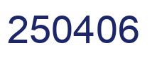 Number 250406 blue image