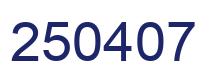 Number 250407 blue image