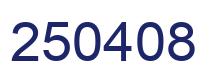 Number 250408 blue image