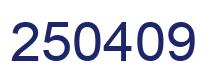 Number 250409 blue image