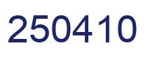 Number 250410 blue image