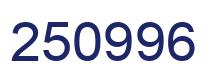 Number 250996 blue image