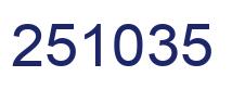 Number 251035 blue image