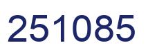 Number 251085 blue image