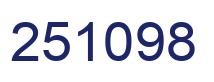 Number 251098 blue image