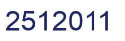 Number 2512011 blue image