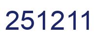 Number 251211 blue image