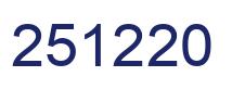 Número 251220 imagen azul