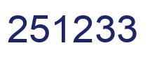 Number 251233 blue image
