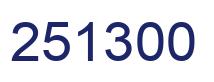 Number 251300 blue image