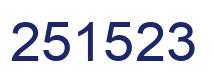 Number 251523 blue image