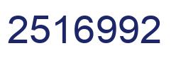 Number 2516992 blue image