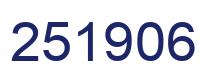 Number 251906 blue image