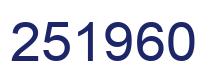 Number 251960 blue image