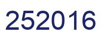 Number 252016 blue image