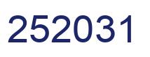 Number 252031 blue image