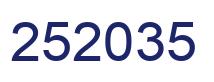 Number 252035 blue image