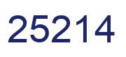Number 25214 blue image