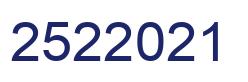 Number 2522021 blue image