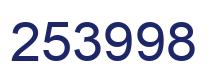Number 253998 blue image