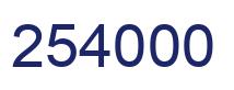Number 254000 blue image