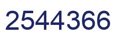 Number 2544366 blue image
